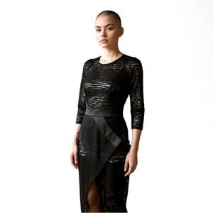 Zhivago sheer black cocktail dress